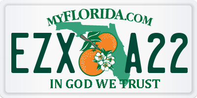 FL license plate EZXA22