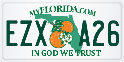 FL license plate EZXA26