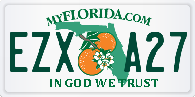 FL license plate EZXA27