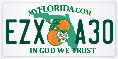 FL license plate EZXA30