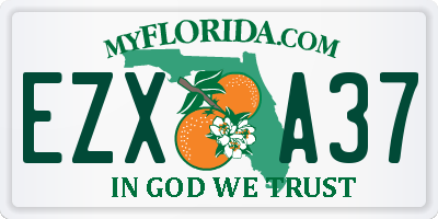 FL license plate EZXA37