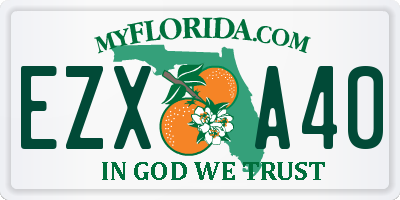 FL license plate EZXA40