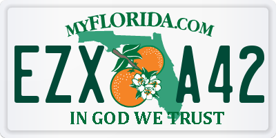 FL license plate EZXA42