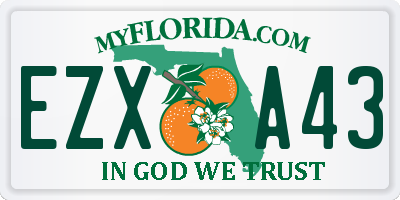 FL license plate EZXA43