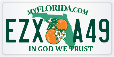 FL license plate EZXA49