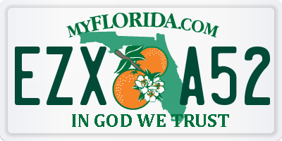 FL license plate EZXA52