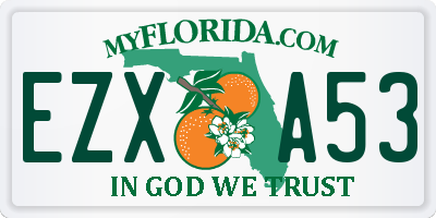 FL license plate EZXA53