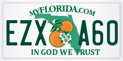 FL license plate EZXA60