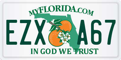 FL license plate EZXA67