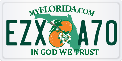 FL license plate EZXA70