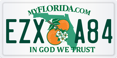 FL license plate EZXA84