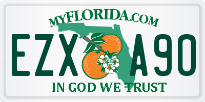 FL license plate EZXA90