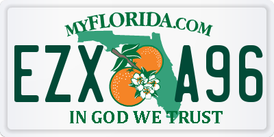 FL license plate EZXA96