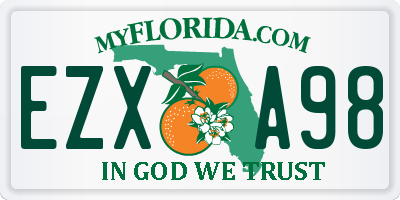 FL license plate EZXA98