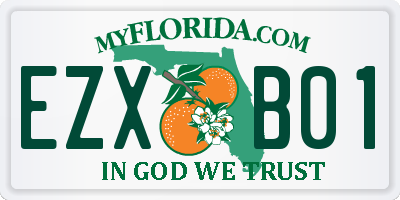 FL license plate EZXB01