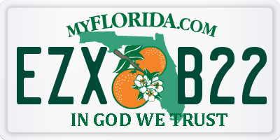 FL license plate EZXB22