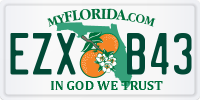 FL license plate EZXB43