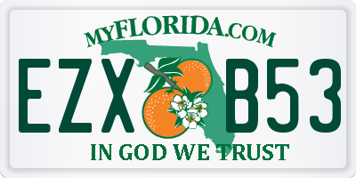 FL license plate EZXB53