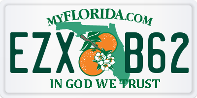 FL license plate EZXB62