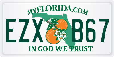 FL license plate EZXB67