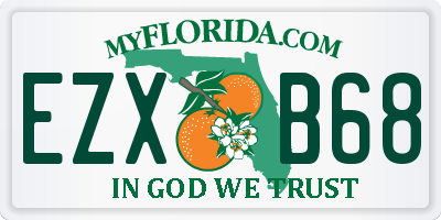 FL license plate EZXB68