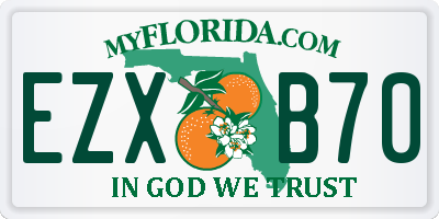 FL license plate EZXB70