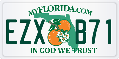 FL license plate EZXB71