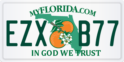 FL license plate EZXB77