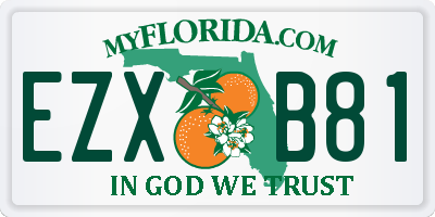 FL license plate EZXB81