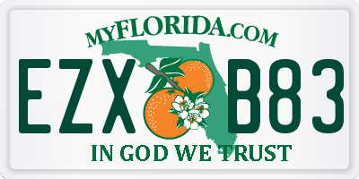 FL license plate EZXB83