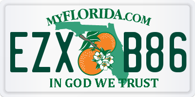 FL license plate EZXB86