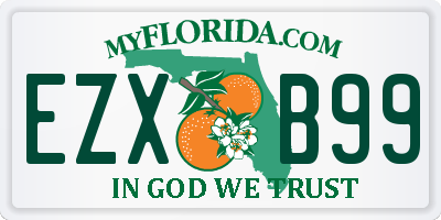 FL license plate EZXB99