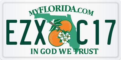 FL license plate EZXC17