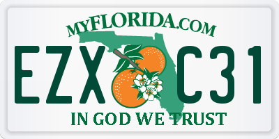 FL license plate EZXC31