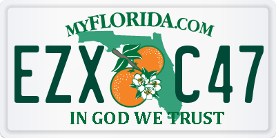 FL license plate EZXC47