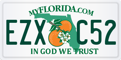 FL license plate EZXC52