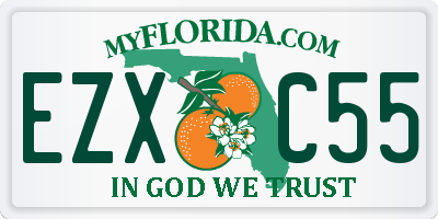 FL license plate EZXC55