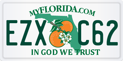 FL license plate EZXC62