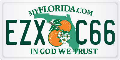 FL license plate EZXC66