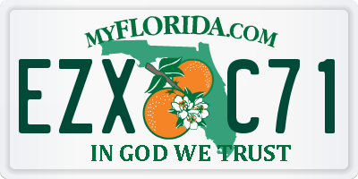 FL license plate EZXC71