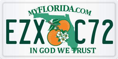 FL license plate EZXC72