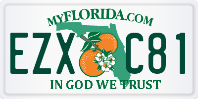 FL license plate EZXC81