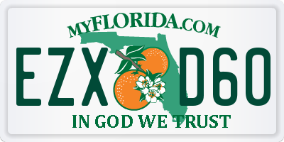 FL license plate EZXD60