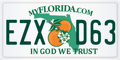 FL license plate EZXD63