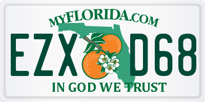 FL license plate EZXD68