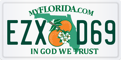 FL license plate EZXD69