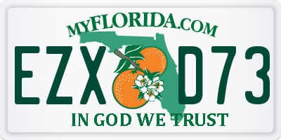 FL license plate EZXD73