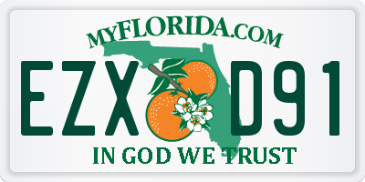 FL license plate EZXD91