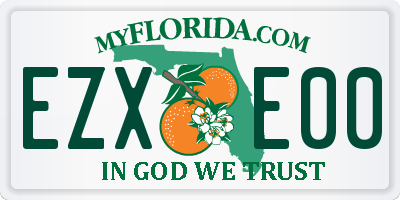 FL license plate EZXE00