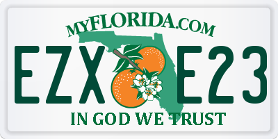 FL license plate EZXE23